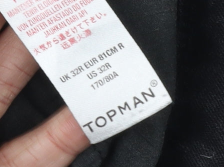Topman Men's Black Skinny Jeans - Distressed Style