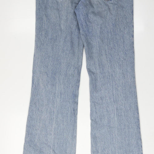 Stradivarius Women's Blue Flared Jeans Size 6