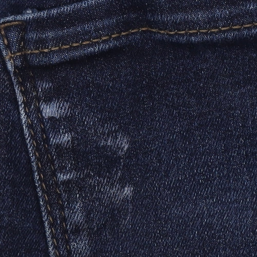 Next Women's Blue Distressed Jeans, Size 14, Regular Fit