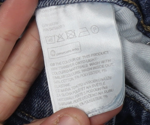 H&M Women's Blue Straight Jeans, Size 10, Medium Wash