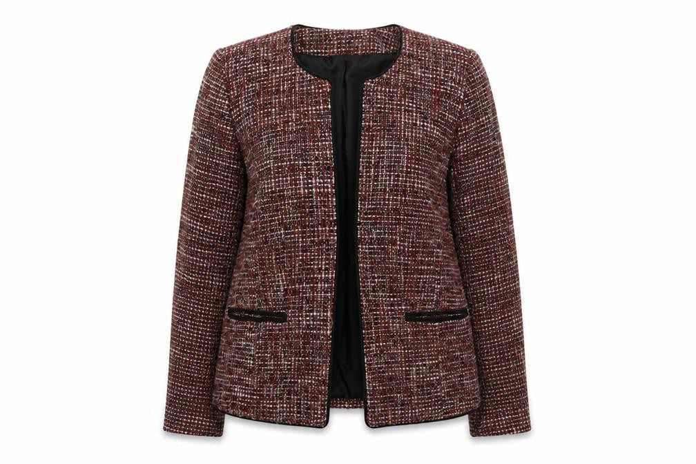 Front view of Eastex Women's Multicoloured, size 10, Bouclé Blazer