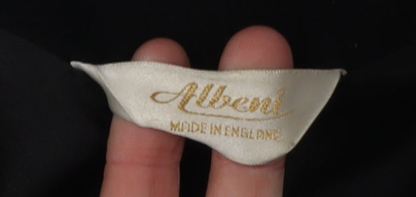 Albeni Women's Black Wool Jacket Size 16 with Button Accents