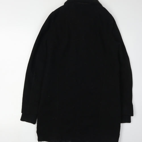 Warehouse Women's Black Wool Overcoat Size 8