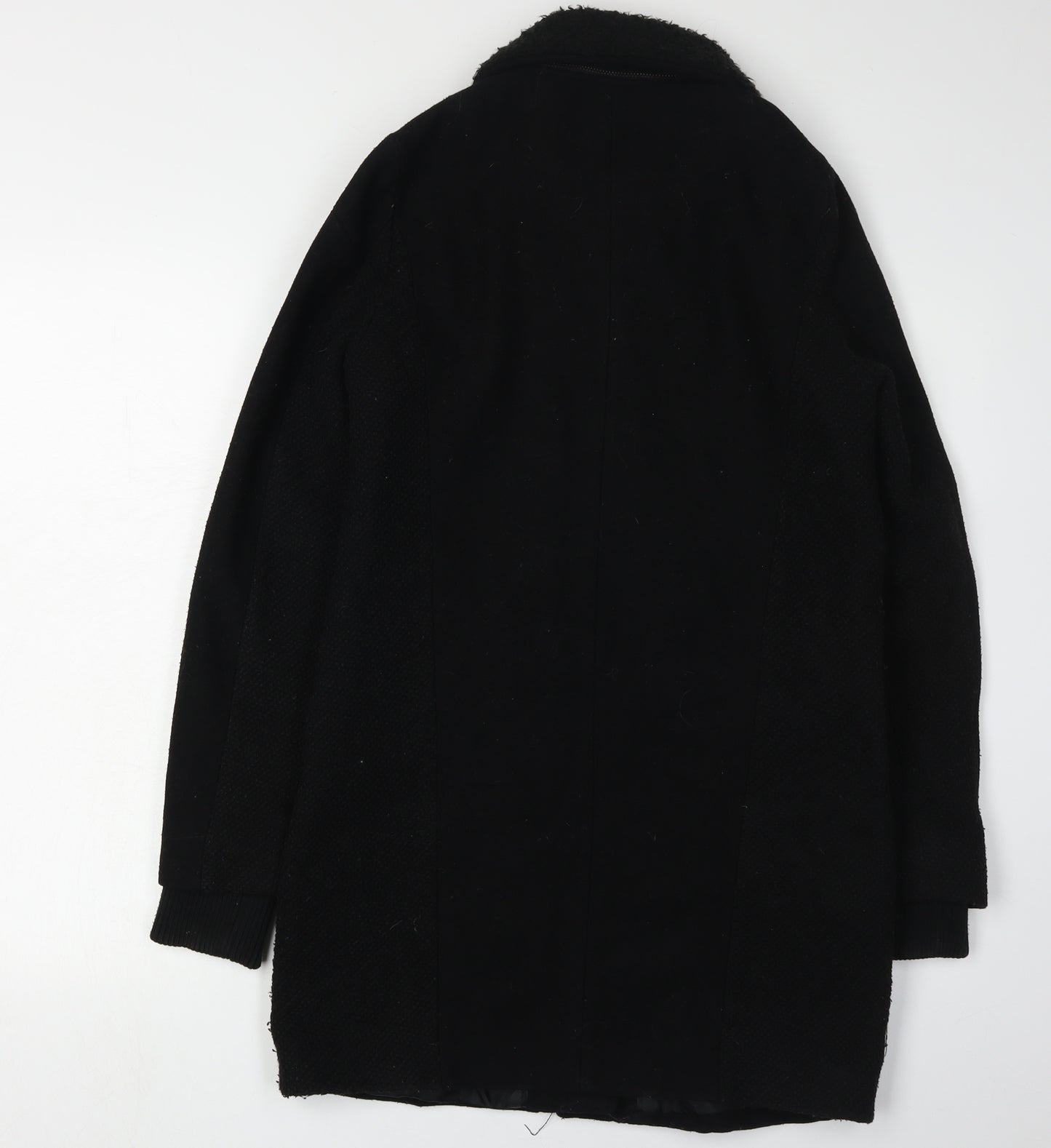 Warehouse Women's Black Wool Overcoat Size 8