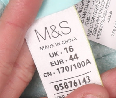 Marks and Spencer Women's Green Zip Jacket Size 16