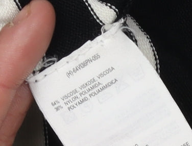 Mexx Women's Black Striped V-Neck Cardigan - Size S