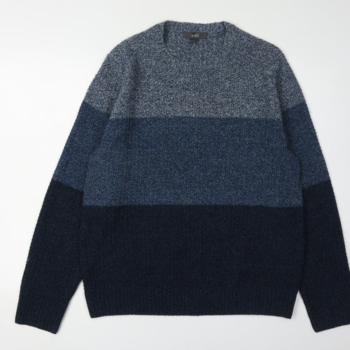 Marks and Spencer Men's Blue Pullover Jumper Size L
