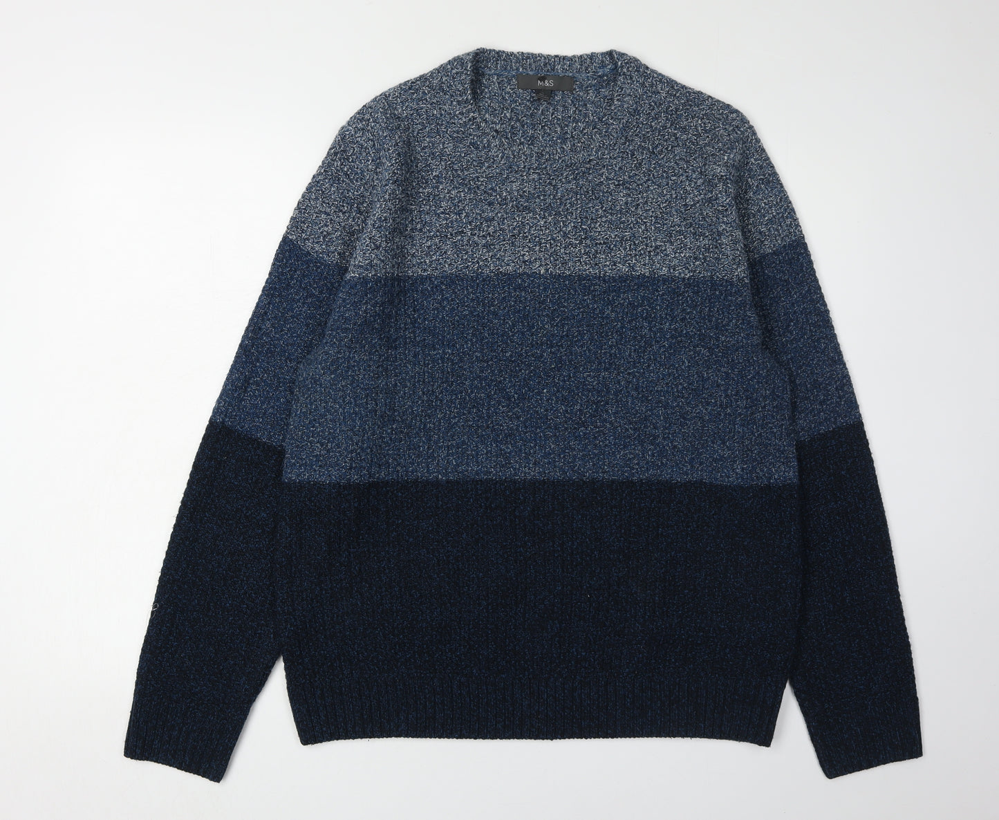 Marks and Spencer Men's Blue Pullover Jumper Size L