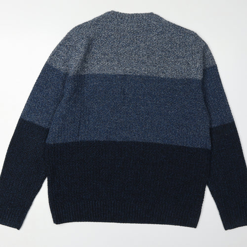 Marks and Spencer Men's Blue Pullover Jumper Size L