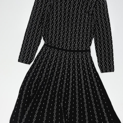 Monsoon Women's Black S Geometric Knit Dress