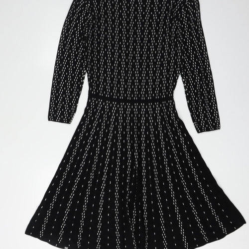 Monsoon Women's Black S Geometric Knit Dress