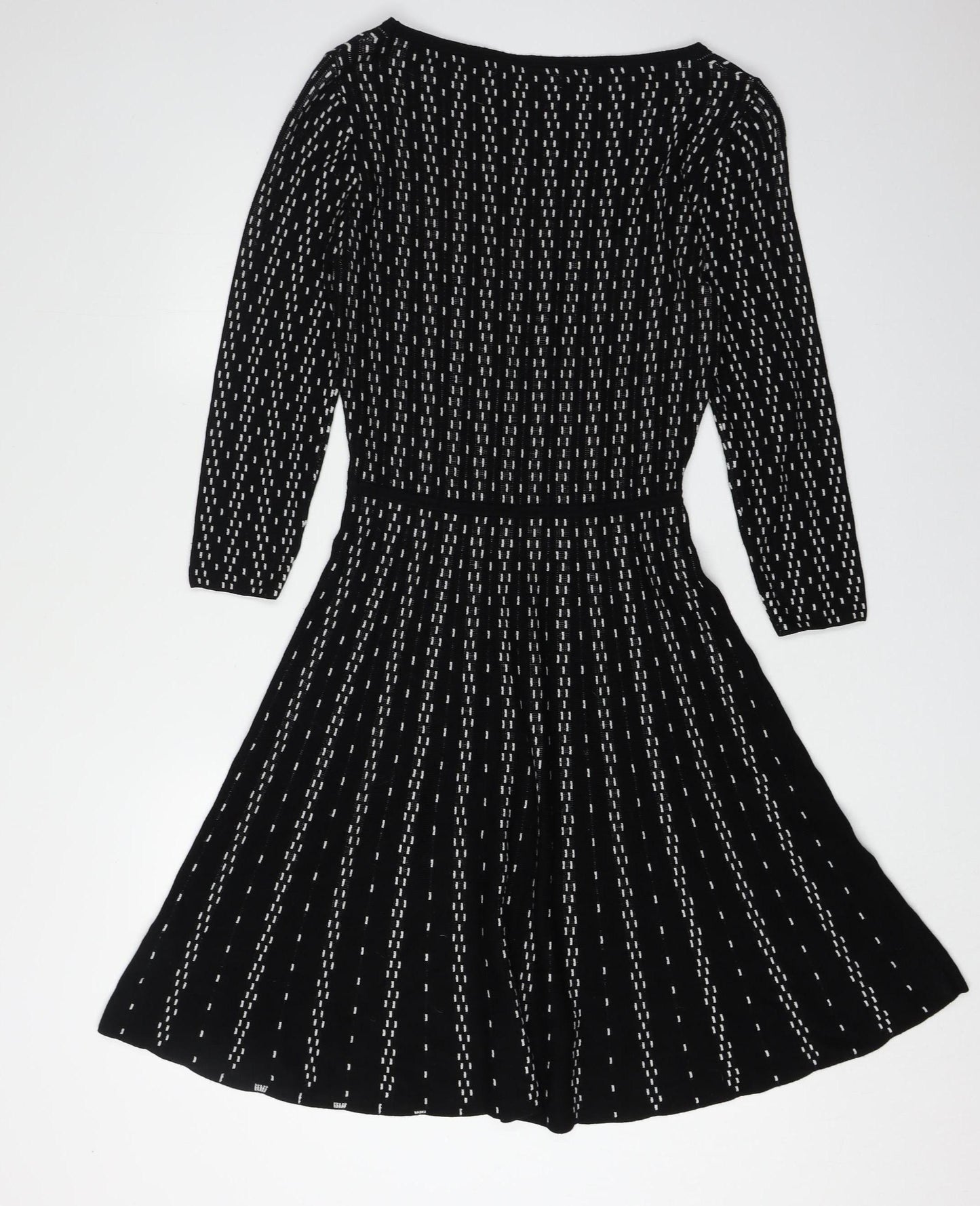 Monsoon Women's Black S Geometric Knit Dress