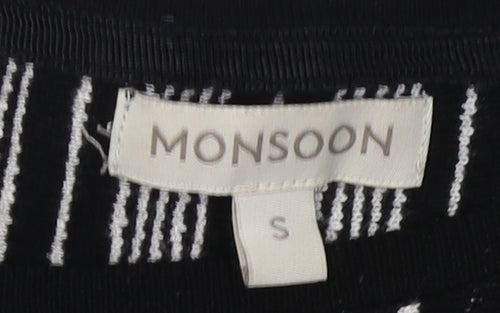 Monsoon Women's Black S Geometric Knit Dress