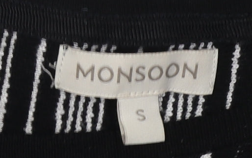 Monsoon Women's Black S Geometric Knit Dress