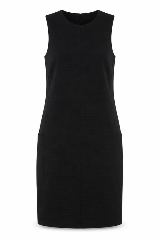 Front view of Dorothy Perkins Women's Black Sleeveless Dress, size 8