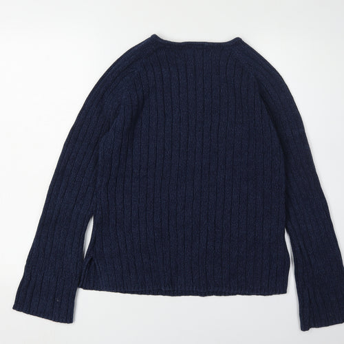 Next Women's Blue Cable Knit Pullover Jumper Size 15