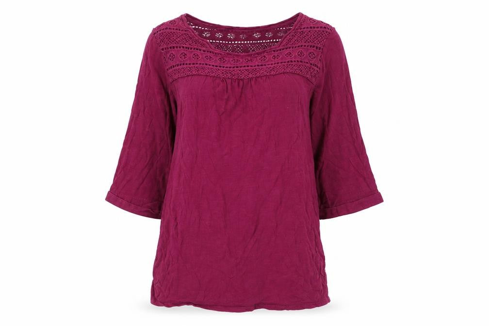 Front view of FatFace Women's Purple Tunic Blouse, size 8