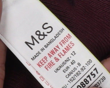 Marks and Spencer Women's Purple Floral Jumper Size 12