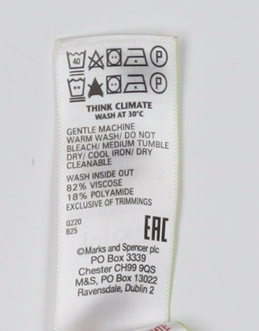 Marks and Spencer Women's Purple Floral Jumper Size 12