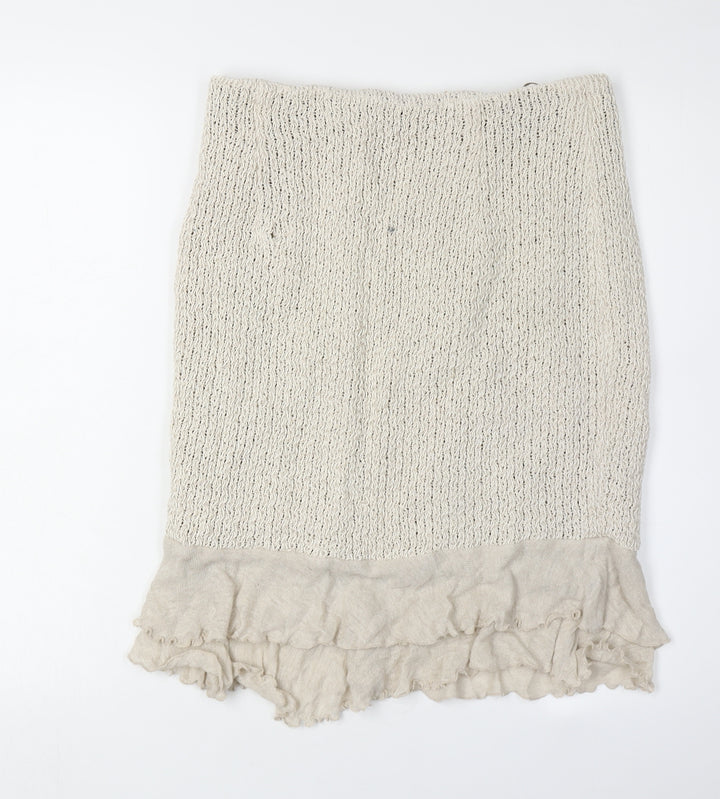 Madeleine Women's Beige Knit Skirt Size 12