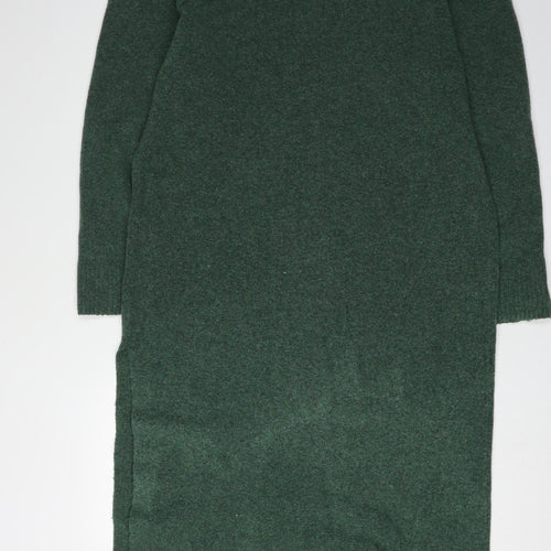 Weekday Women's Green V-Neck Dress M