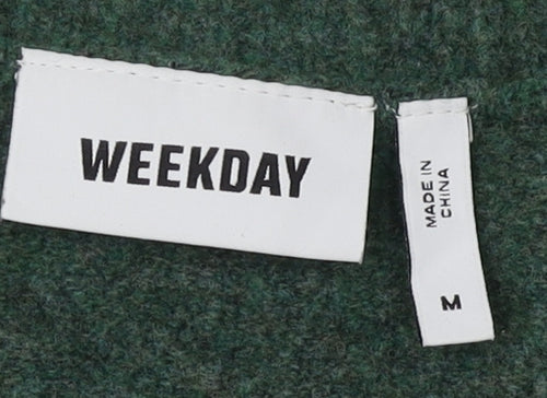 Weekday Women's Green V-Neck Dress M