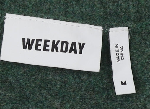 Weekday Women's Green V-Neck Dress M