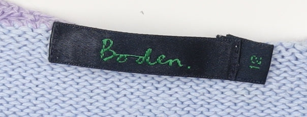 Boden Women's Blue Cardigan, Size 12, Linen-Cotton