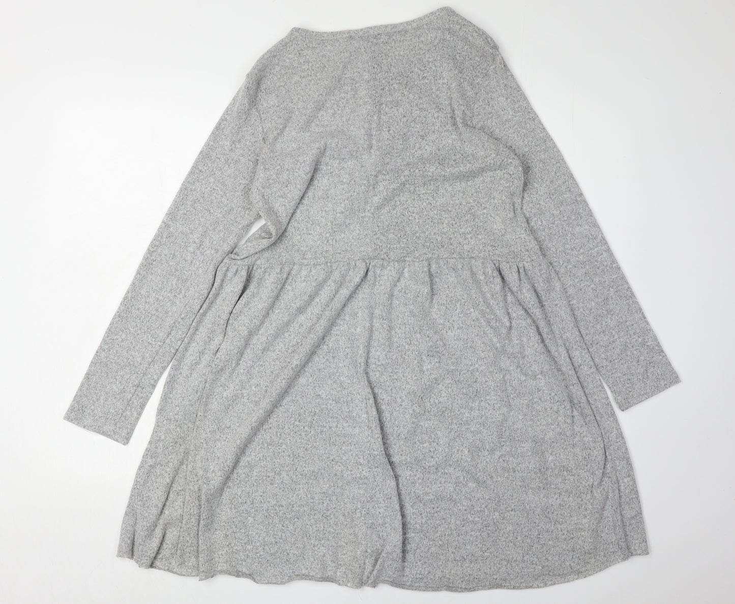 Zara Women Grey Long Sleeve Dress - Size 8
