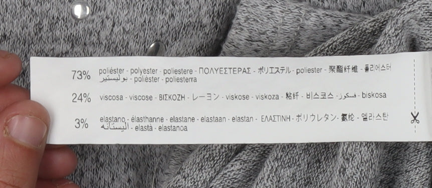 Zara Women Grey Long Sleeve Dress - Size 8