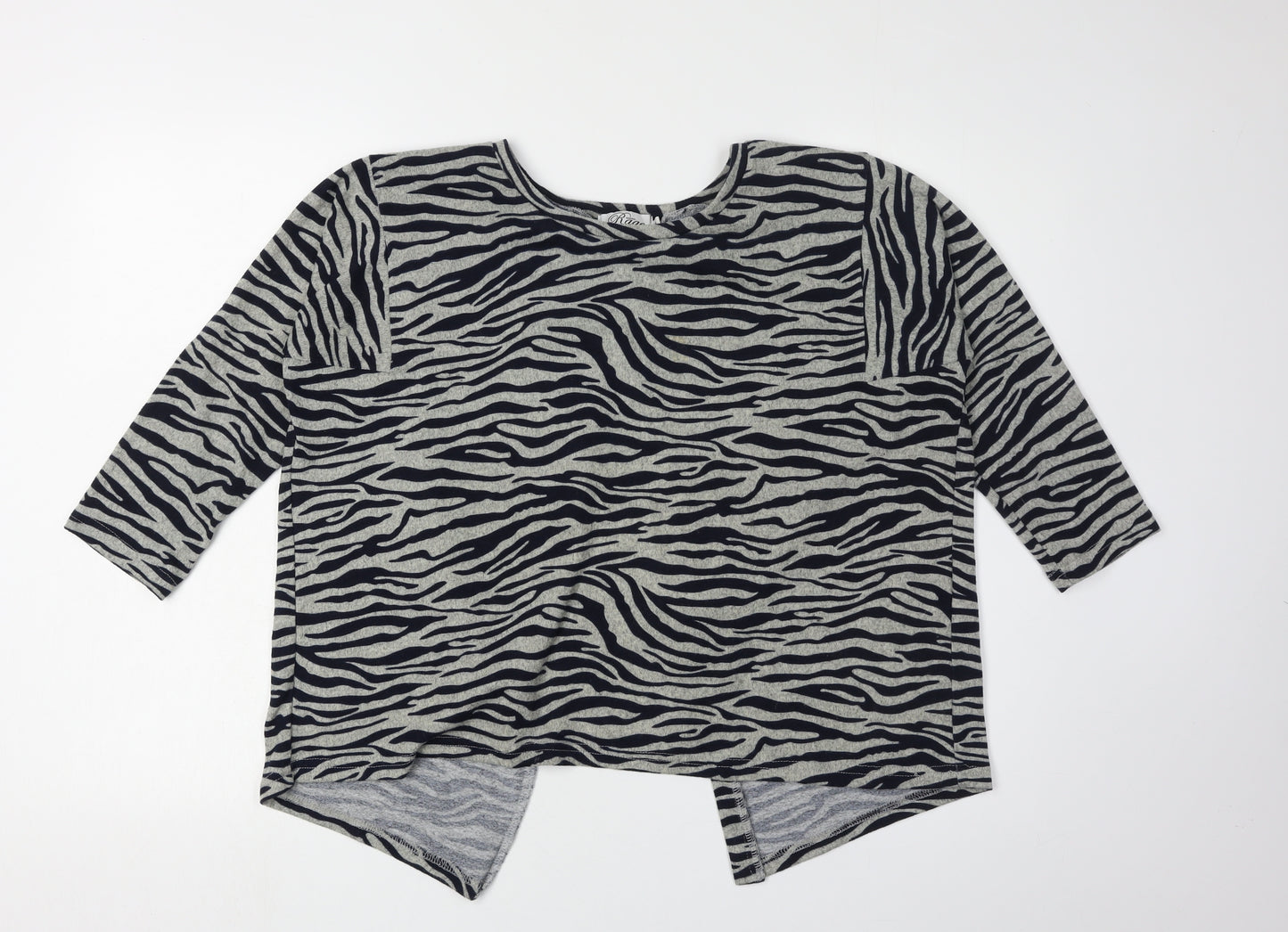 Madam Rage Women's Black Animal Print Cardigan Size 10