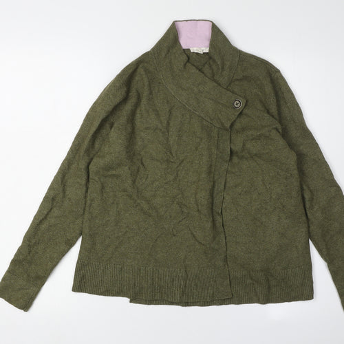 White Stuff Women’s Green High Neck Jumper, Size 14