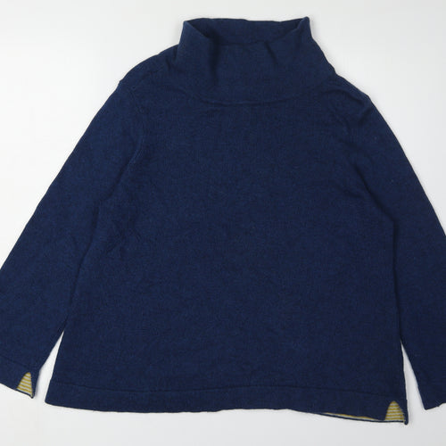 Seasalt Women's Blue Roll Neck Winter Jumper Size 16