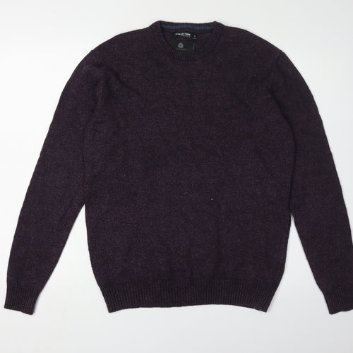 Debenhams Men's Purple S Pullover Jumper Wool Blend