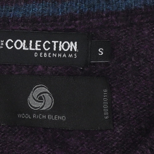 Debenhams Men's Purple S Pullover Jumper Wool Blend