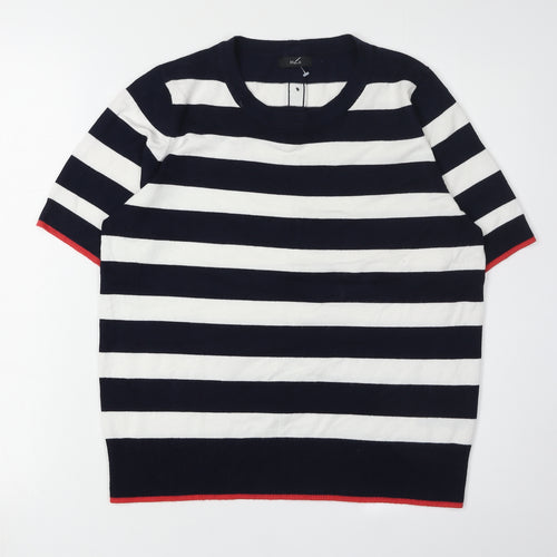 M&Co Women's Multicoloured Striped Pullover Jumper 14