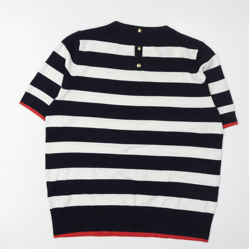 M&Co Women's Multicoloured Striped Pullover Jumper 14