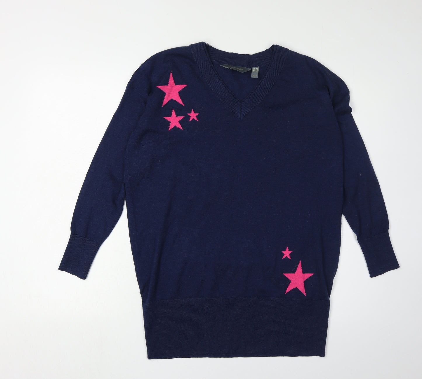 Ruth Langsford Women's Blue V-Neck Pullover Jumper S