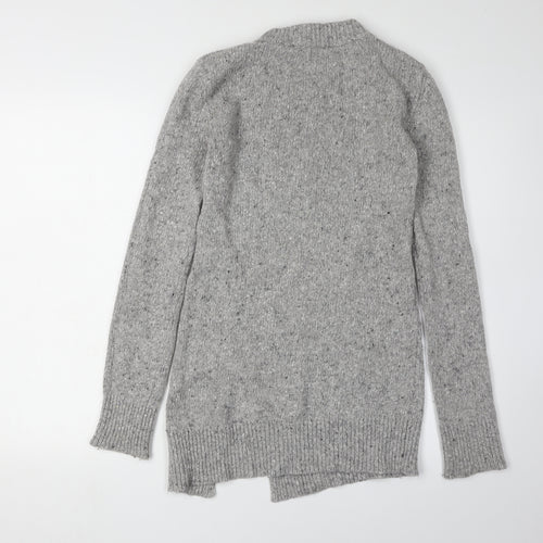 Zara Women’s Grey Mock Neck Wool Pullover Jumper