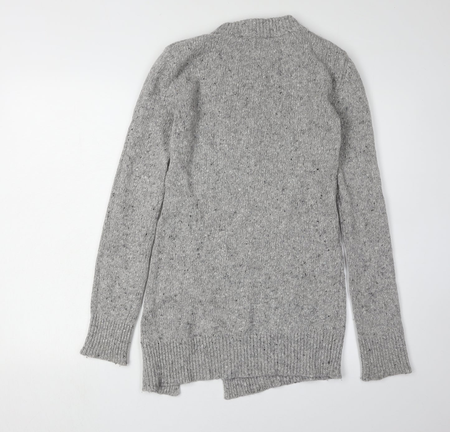 Zara Women’s Grey Mock Neck Wool Pullover Jumper