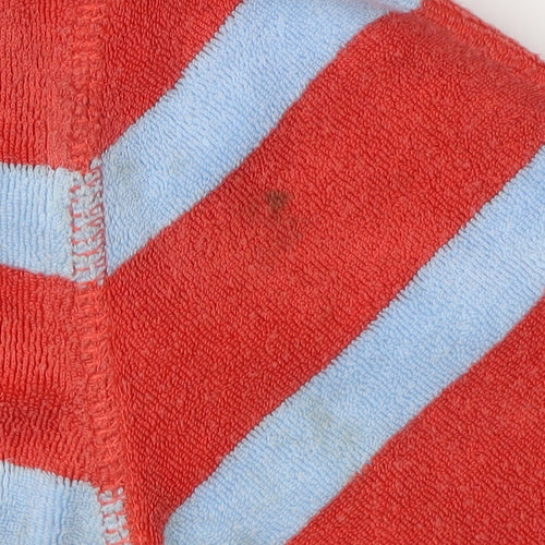 Mini Boden Boys Red Blue Striped Hoodie 6-7 Years