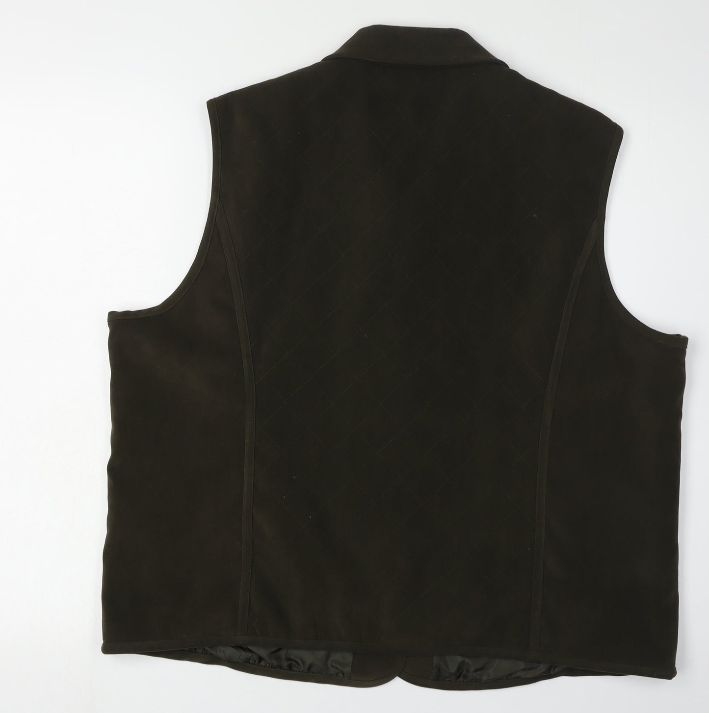 EWM Men's Green Waistcoat, Lined, Size L, Casual Buttoned