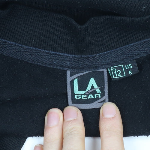 LA Gear Women's Black Pullover Sweatshirt, Size 12