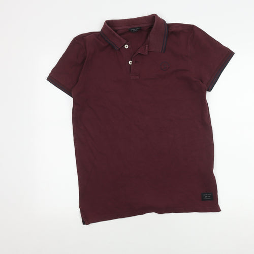 Jack & Jones Men's Maroon Polo Shirt M