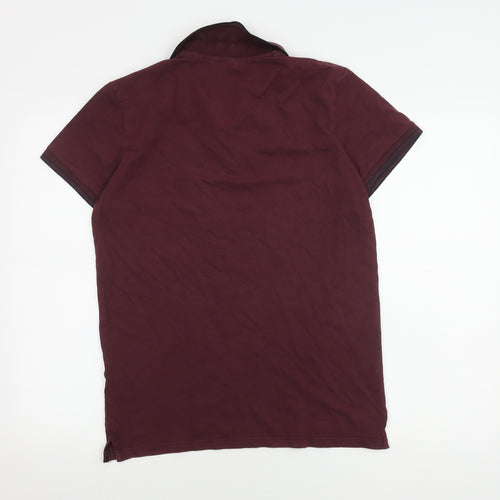 Jack & Jones Men's Maroon Polo Shirt M