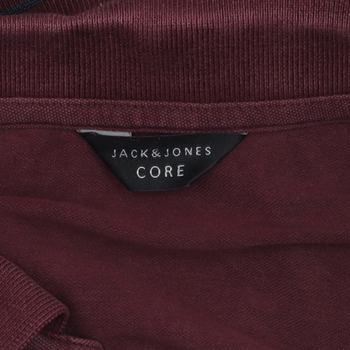 Jack & Jones Men's Maroon Polo Shirt M