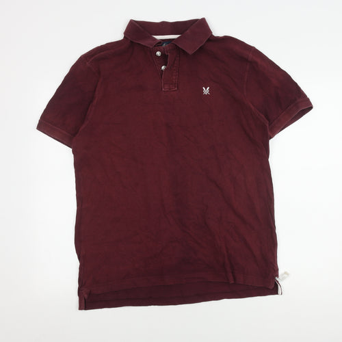 Crew Clothing Co. Men's Red Polo Shirt, Size L, Short Sleeve
