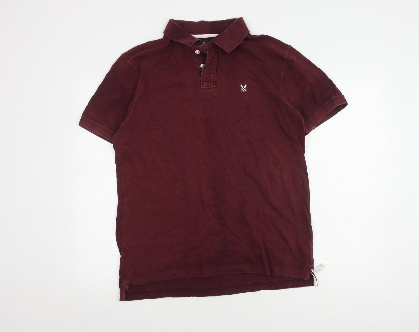 Crew Clothing Co. Men's Red Polo Shirt, Size L, Short Sleeve
