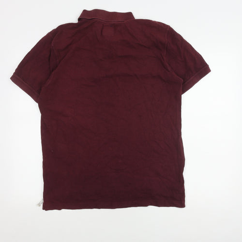 Crew Clothing Co. Men's Red Polo Shirt, Size L, Short Sleeve