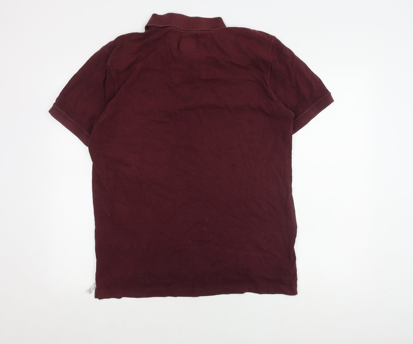 Crew Clothing Co. Men's Red Polo Shirt, Size L, Short Sleeve